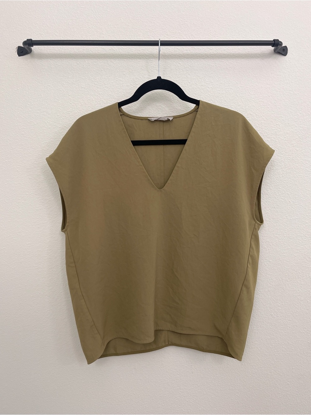 Everlane Olive Green Oversized Blouse